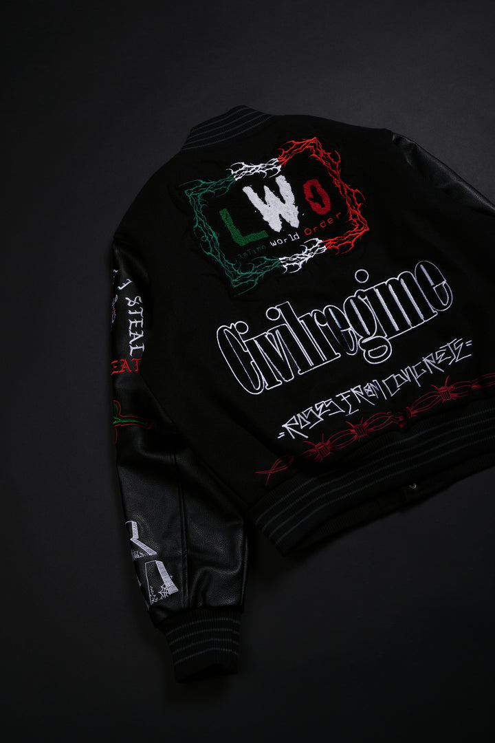 LWO Letterman Jacket in Black