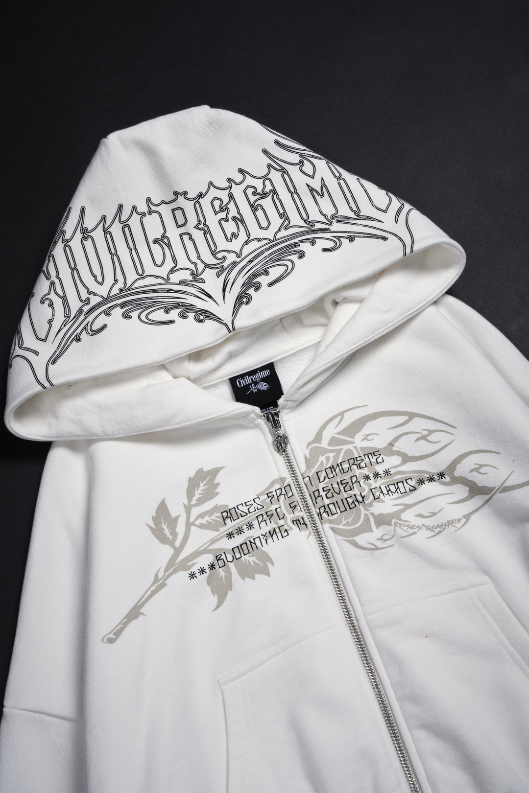 Bloom &amp; Conquer Ultra Cropped Hoodie in White