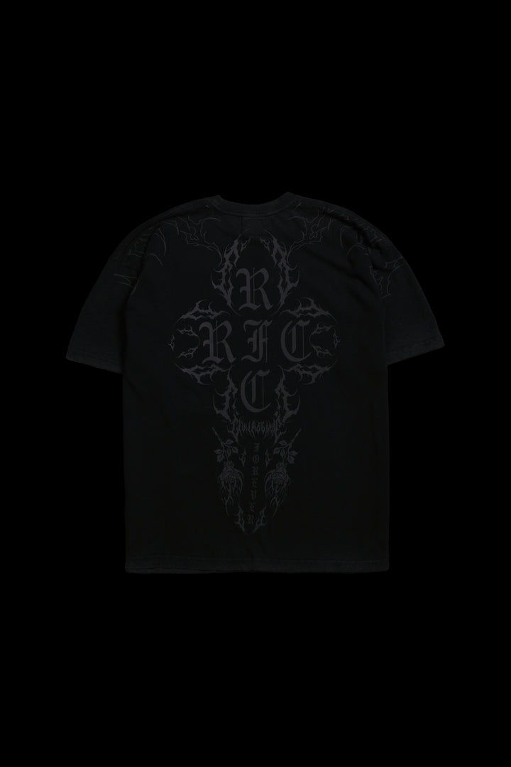 Pull My Strings American Classic Oversized Tee in Vintage Black