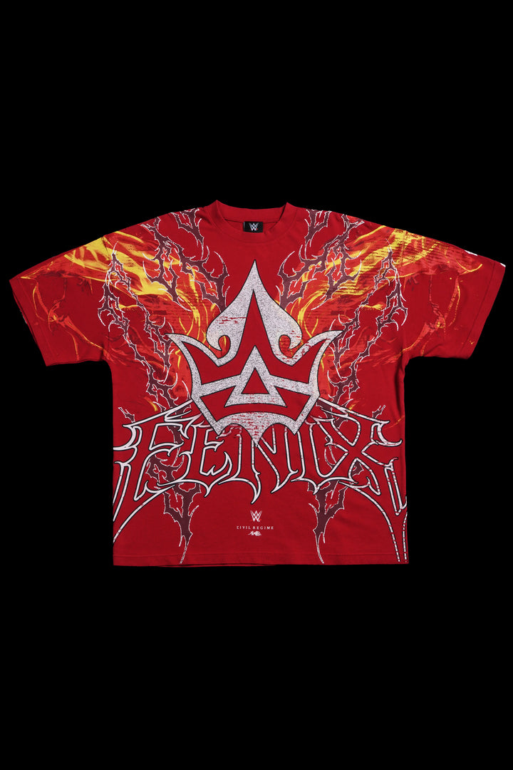 Fenix In Flames American Classic Oversized Tee in Equestrian Red