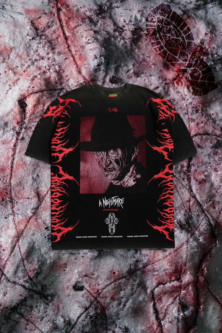 A Nightmare On Elm Street American Classic Oversized Tee in Vintage Black