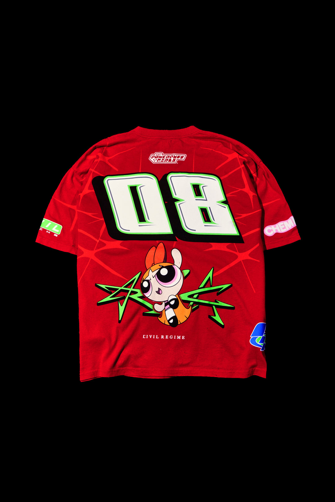 Legend Of Blossom "Side By Side" 199X Oversized Tee in Equestrian Red