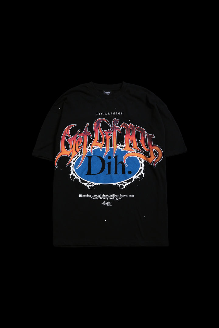 Get Off My Dih American Classic Oversized Tee in Black