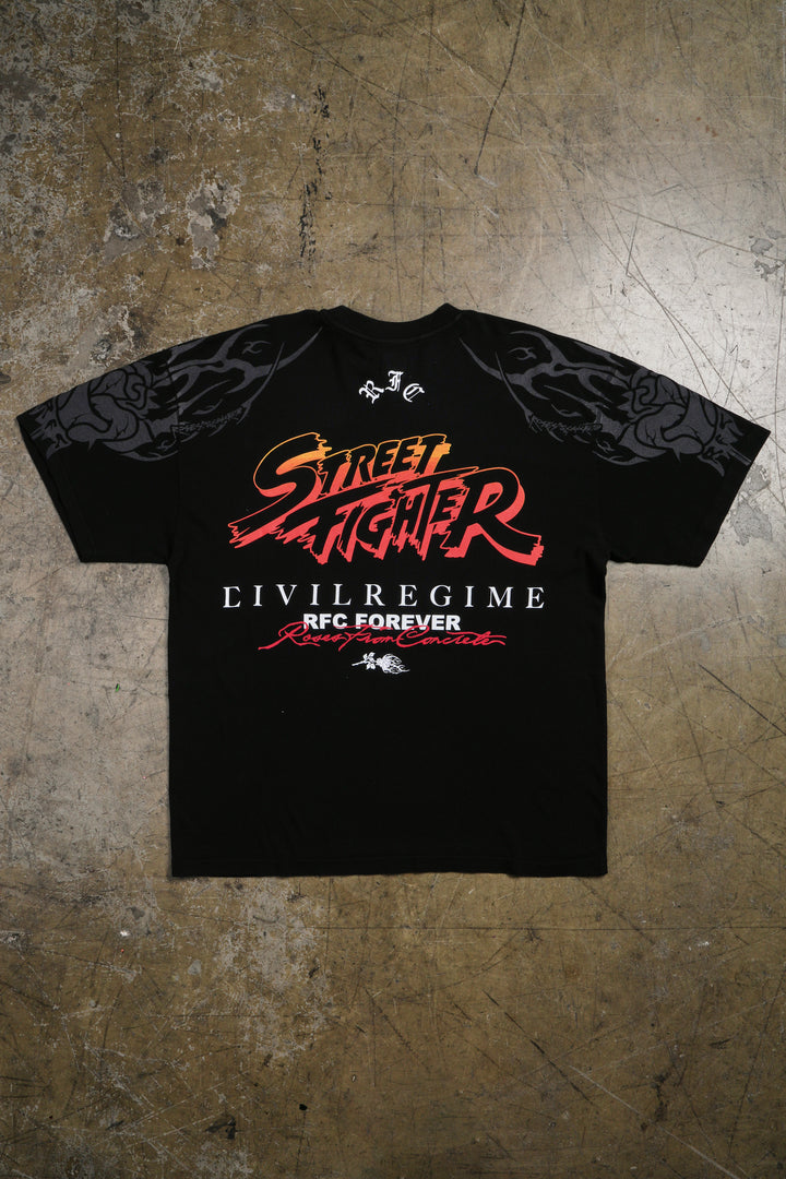 Bonus Round American Classic Oversized Tee in Black