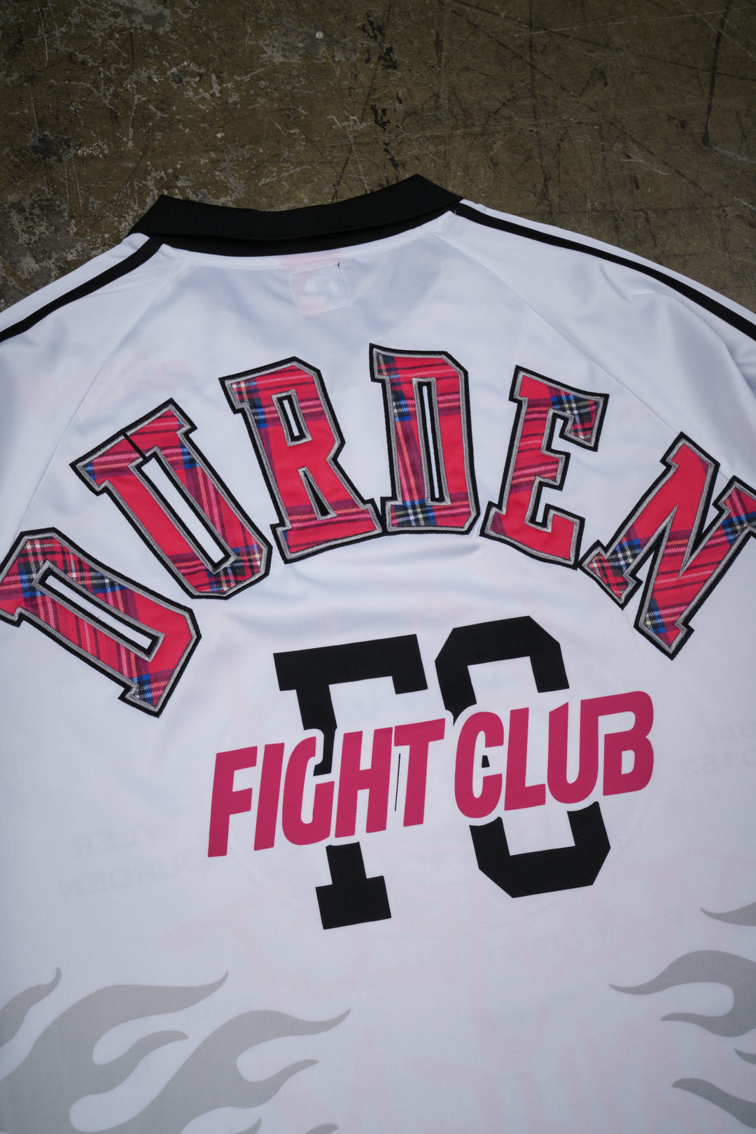 Emotional Wreck Collar Soccer Jersey in White/Black