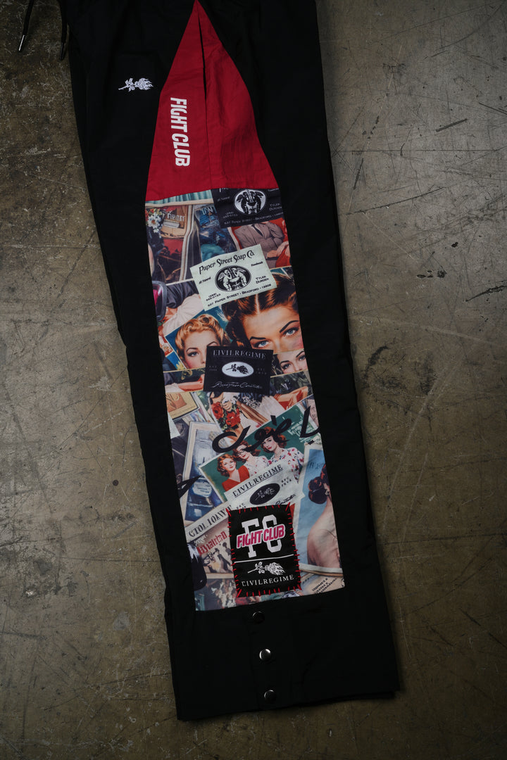 Repent Track Pants in Black/All Over Print