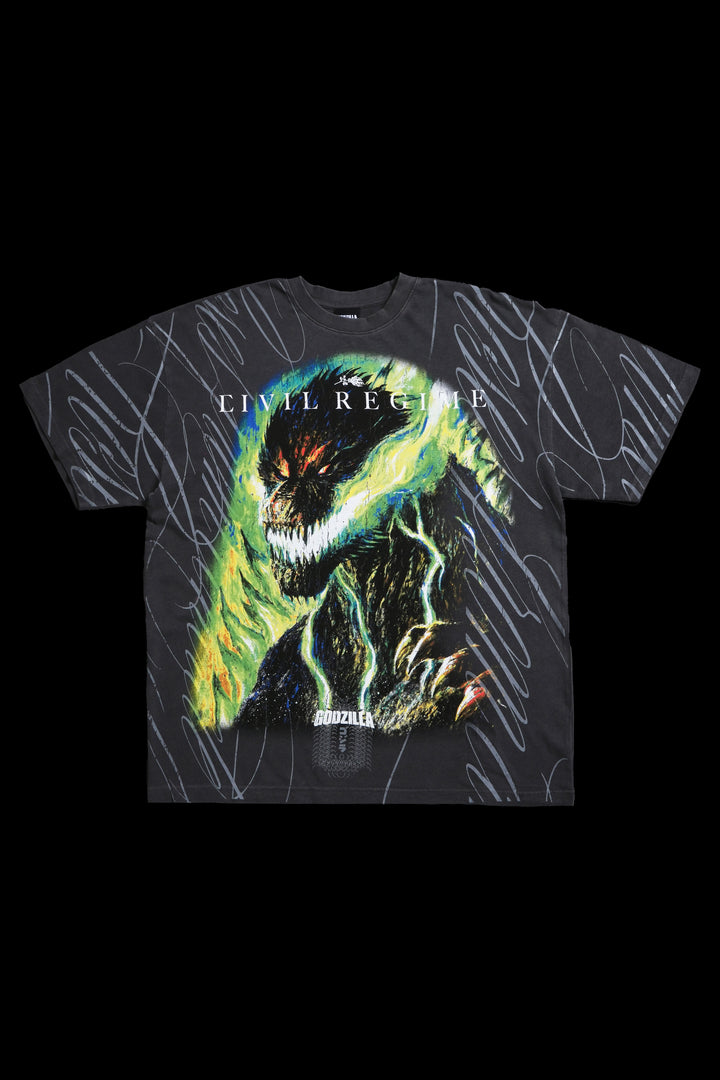 Lava Destruction American Classic Oversized Tee in Vintage Ashes
