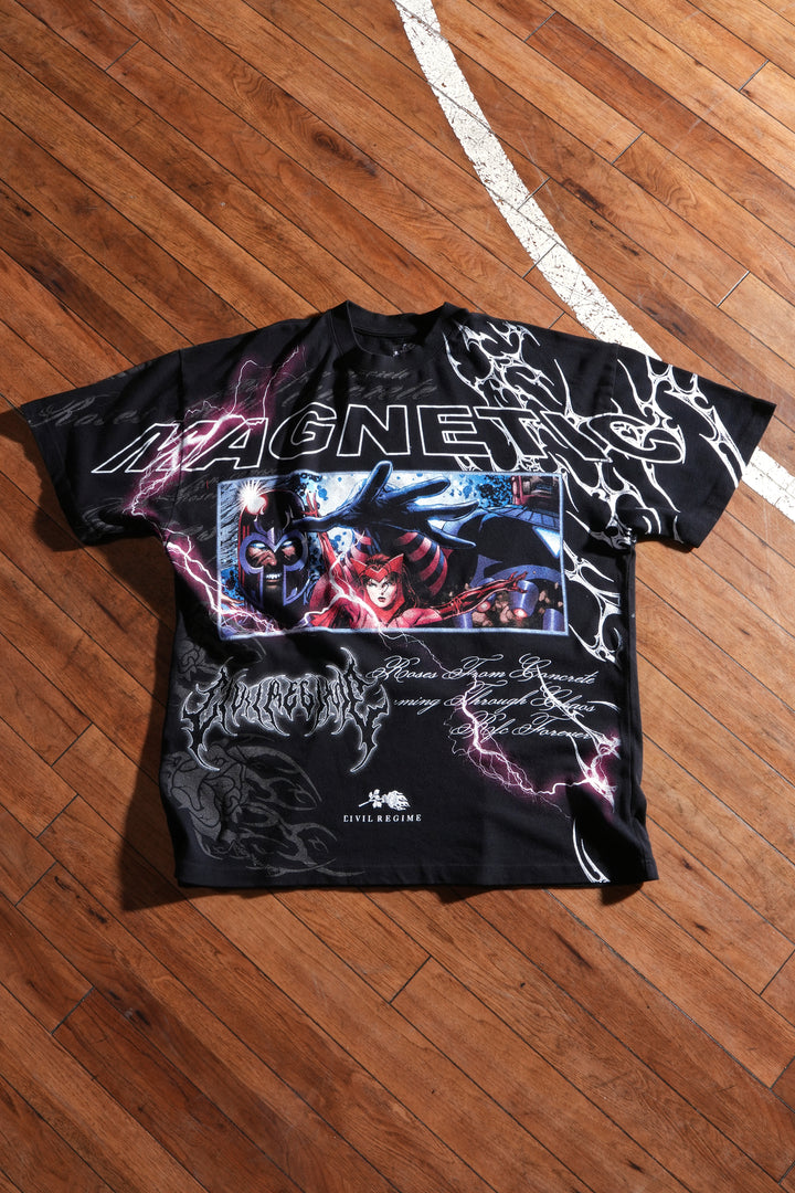 Master Of Magnetism American Classic Oversized Tee in Black