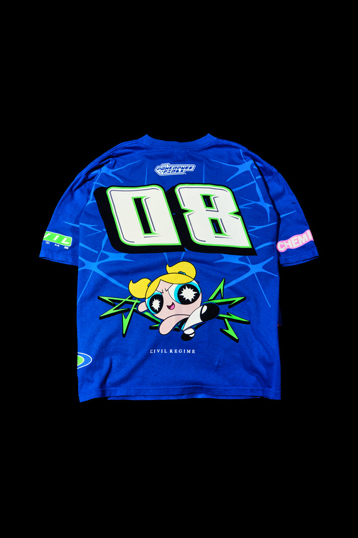 Legend Of Bubbles "Side By Side" 199X Oversized Tee in True Blue