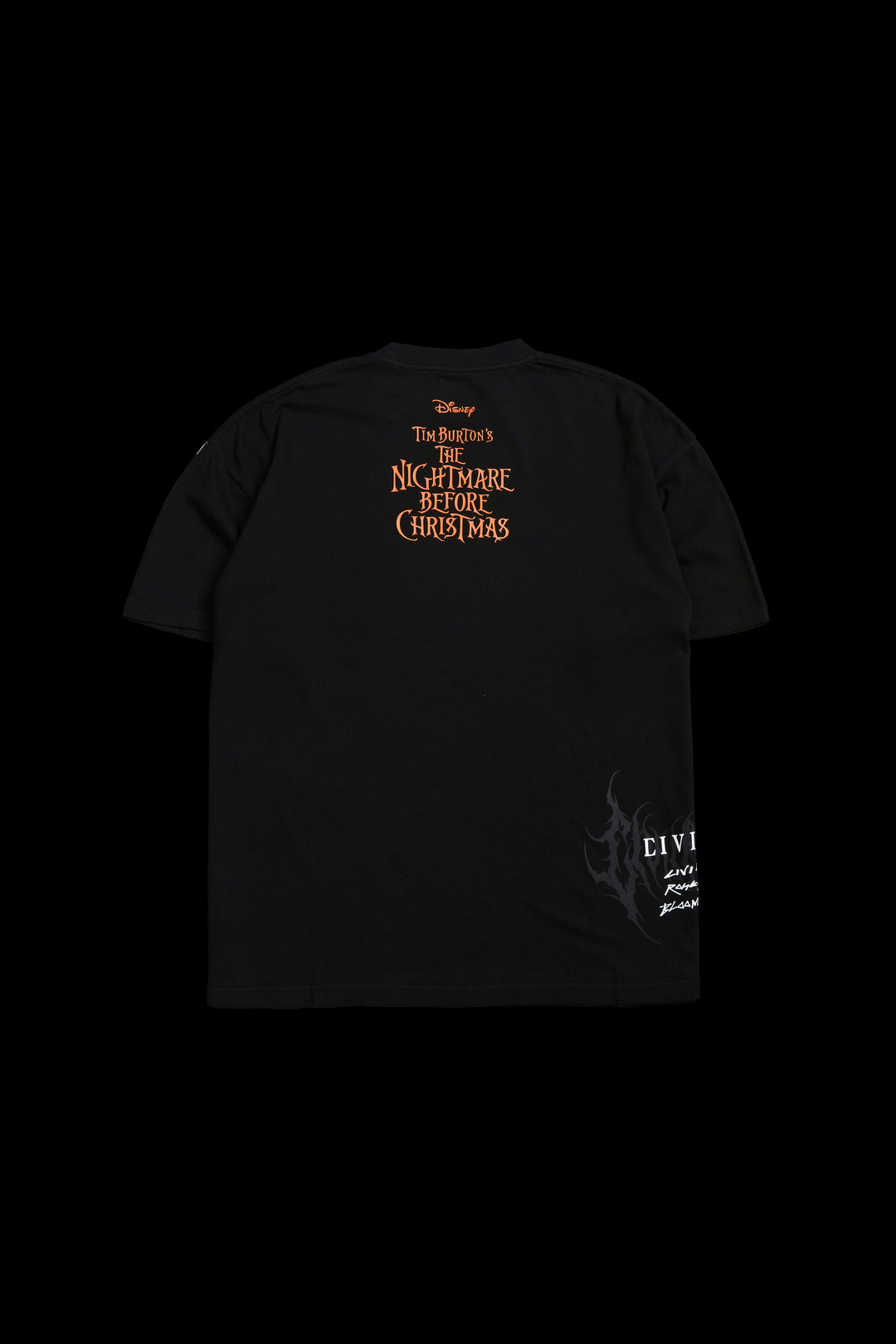 Skeleton Grin American Classic Oversized Tee in Black