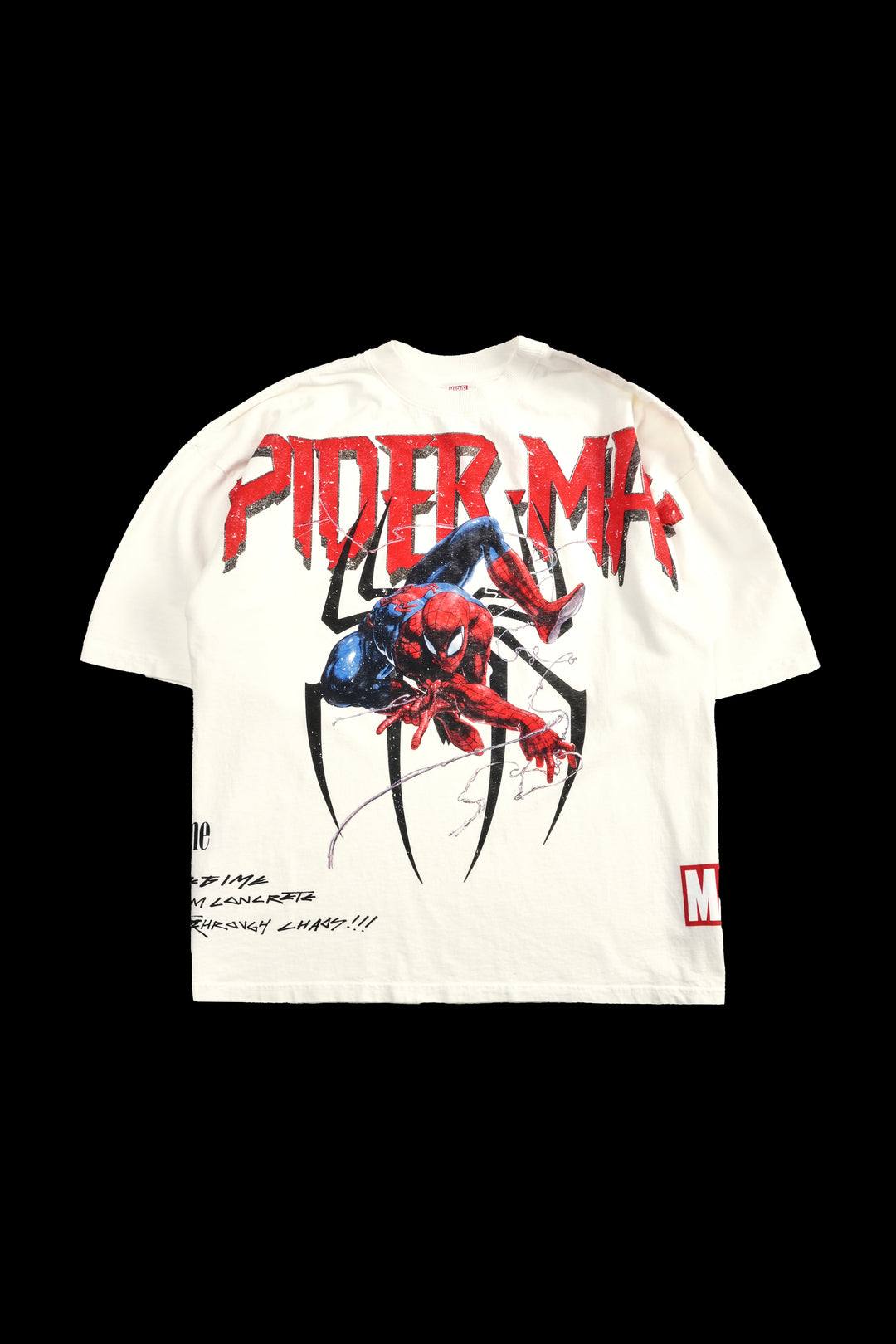 Spiderman Webs 199X Oversized Tee in Butter