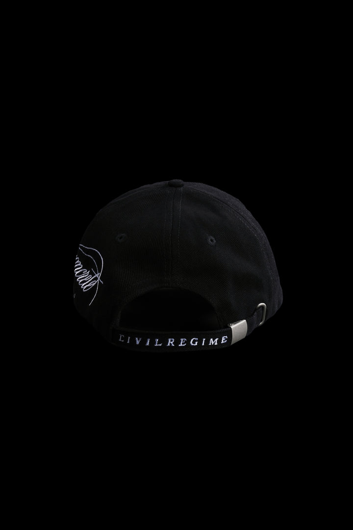 Roses Script Dad Hat in Black