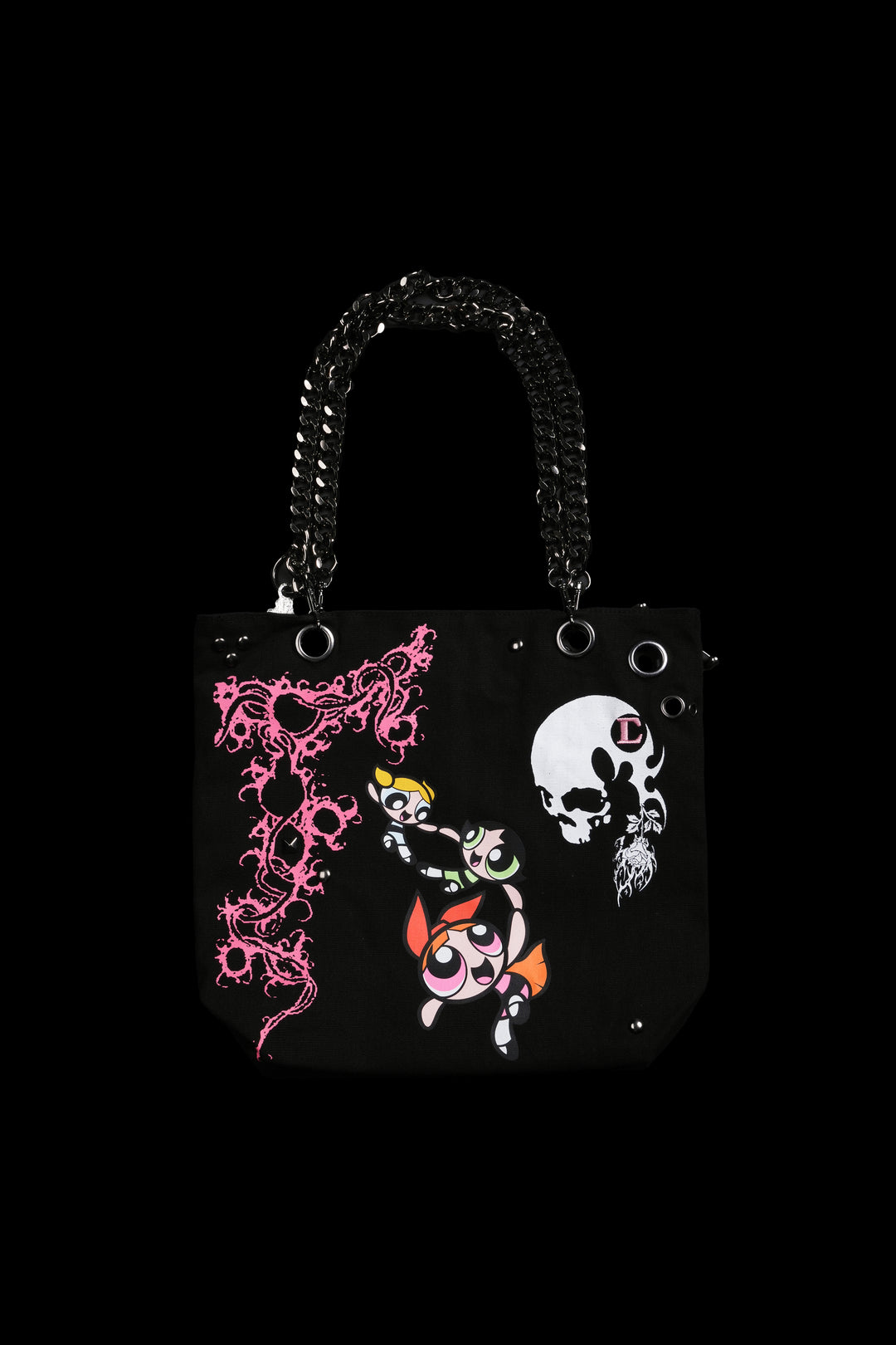 Chemical Theory Chain Tote Bag in Black