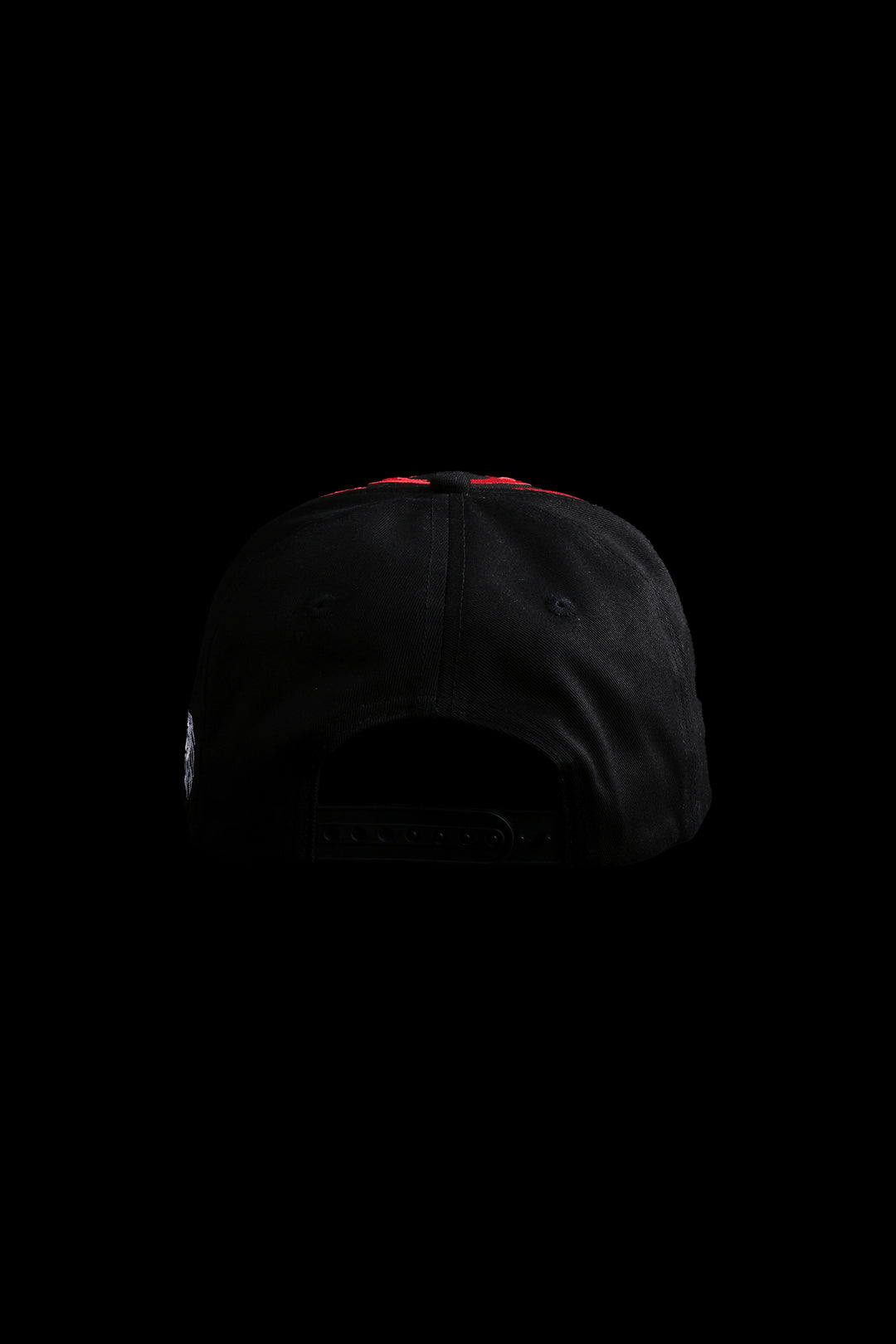 Shadow In The Flames 5 Panel Strapback Hat in Black