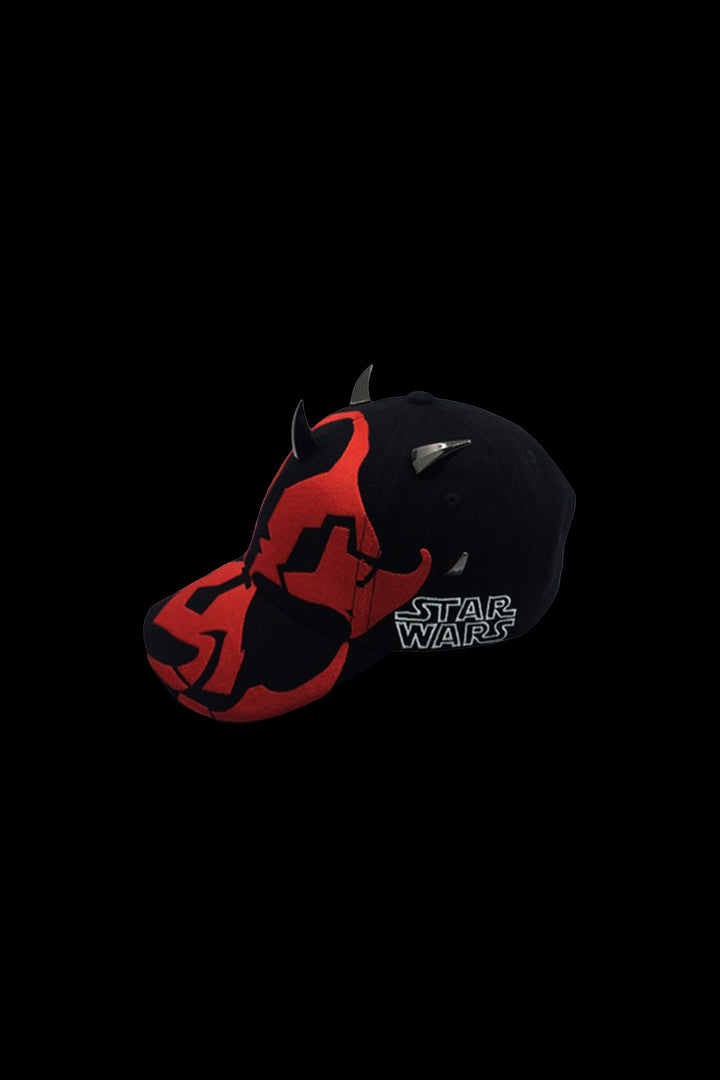 Darth Order 5 Panel Snapback Hat in Black/Red