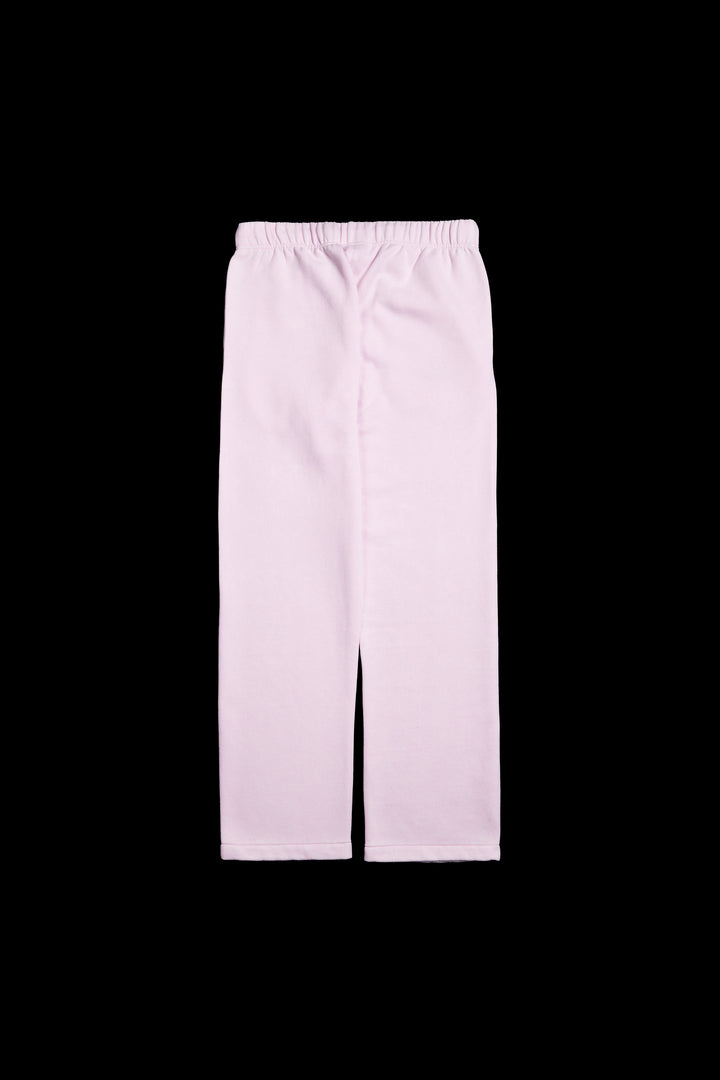 Concrete Sin Wide Leg Fleece Pants in Sun Wash Baby Pink