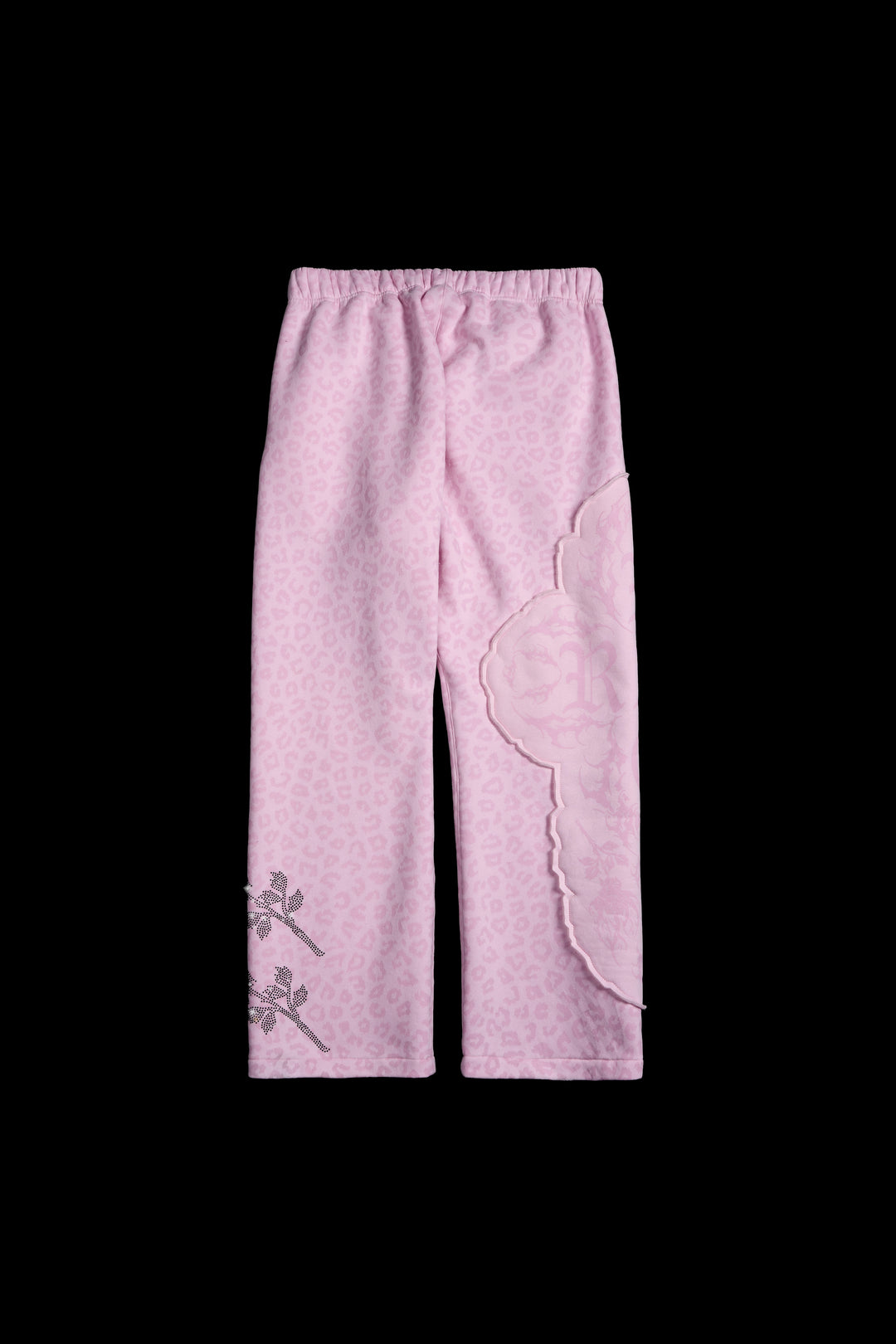 Chaos Luxe Wide Leg Fleece Pants in Baby Pink Cheetah