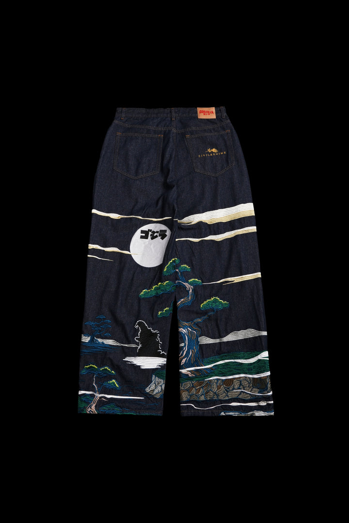 Bonsai Garden Raw Denim Jeans in Blue