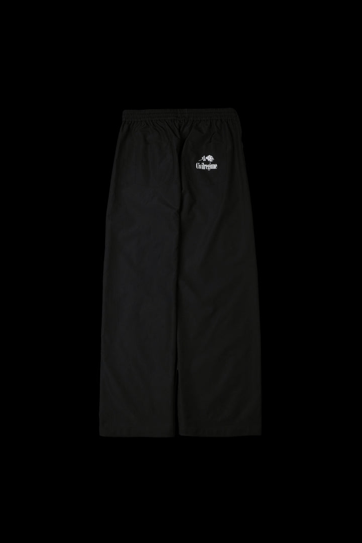 Concrete Script Wide Leg Track Pants in Black/Red/White