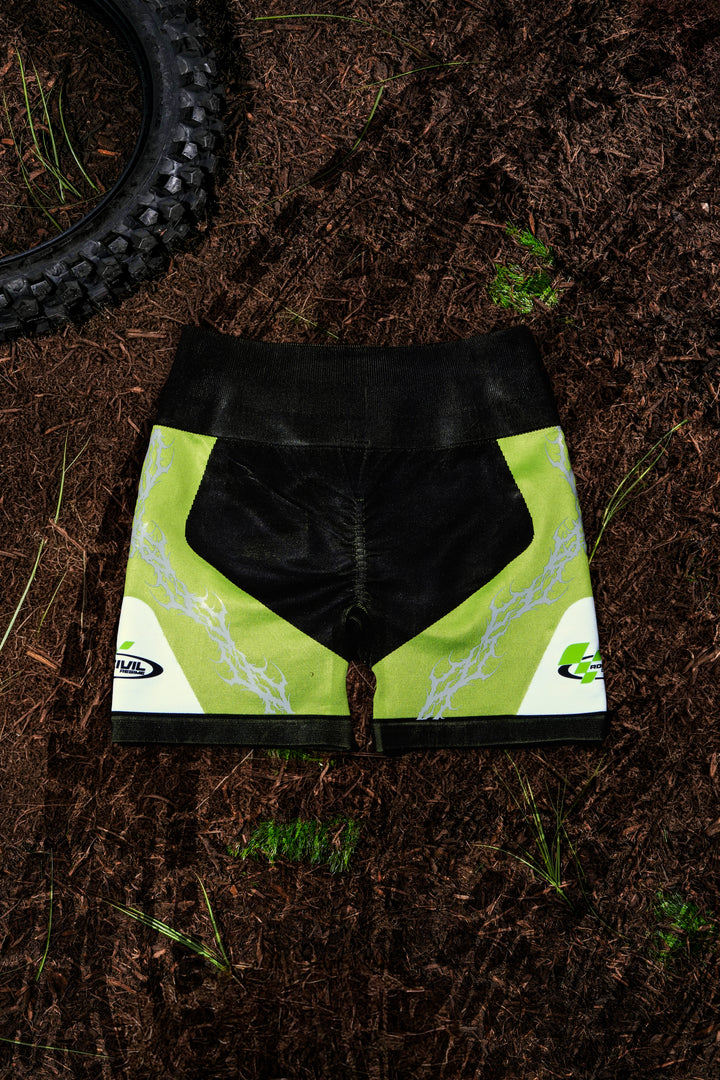Distorted Candy Kelly Seamless Shorts in Black