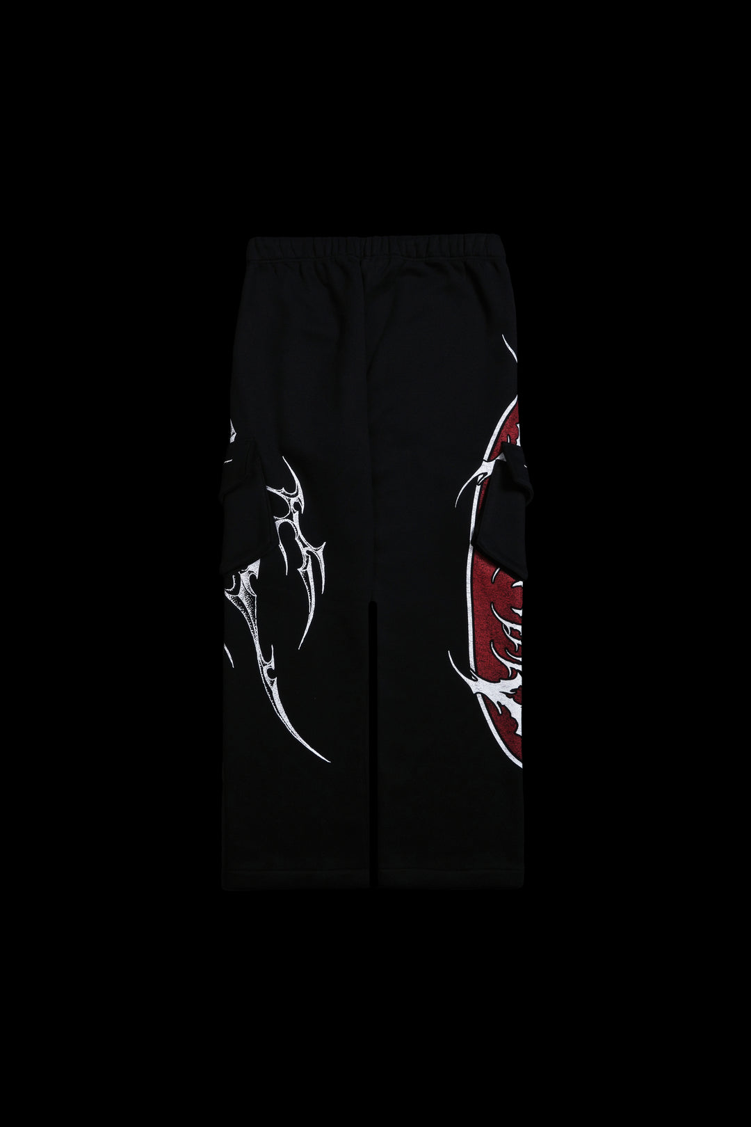 Patchwork Eternal Wide Leg Cargo Pants in Black