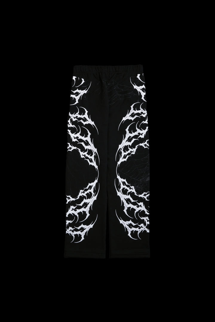 Trapped in Webs Eternal Wide Leg Pants in Black