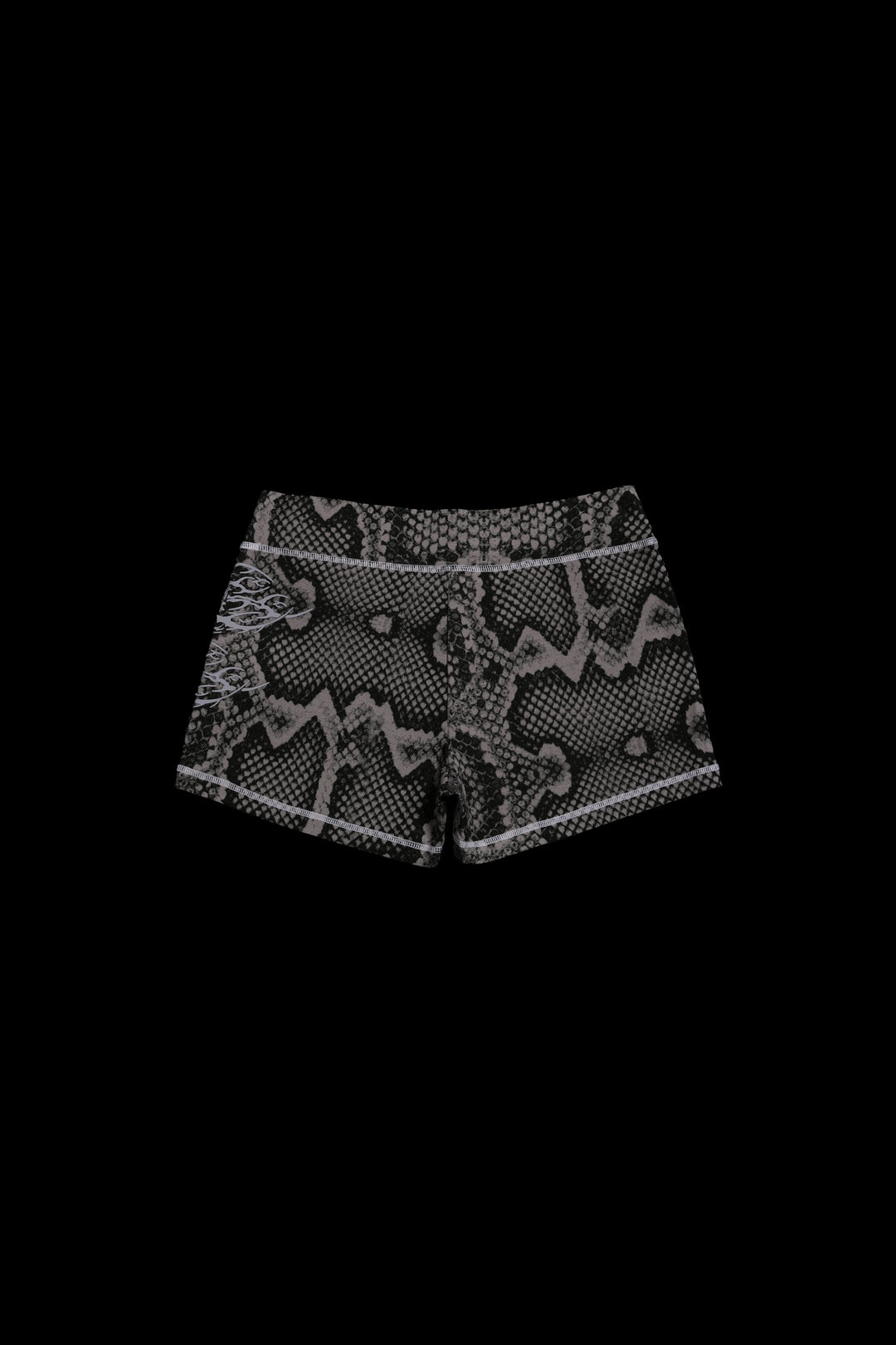 Serpent's Kiss Pookie Shorts in Tonal Black