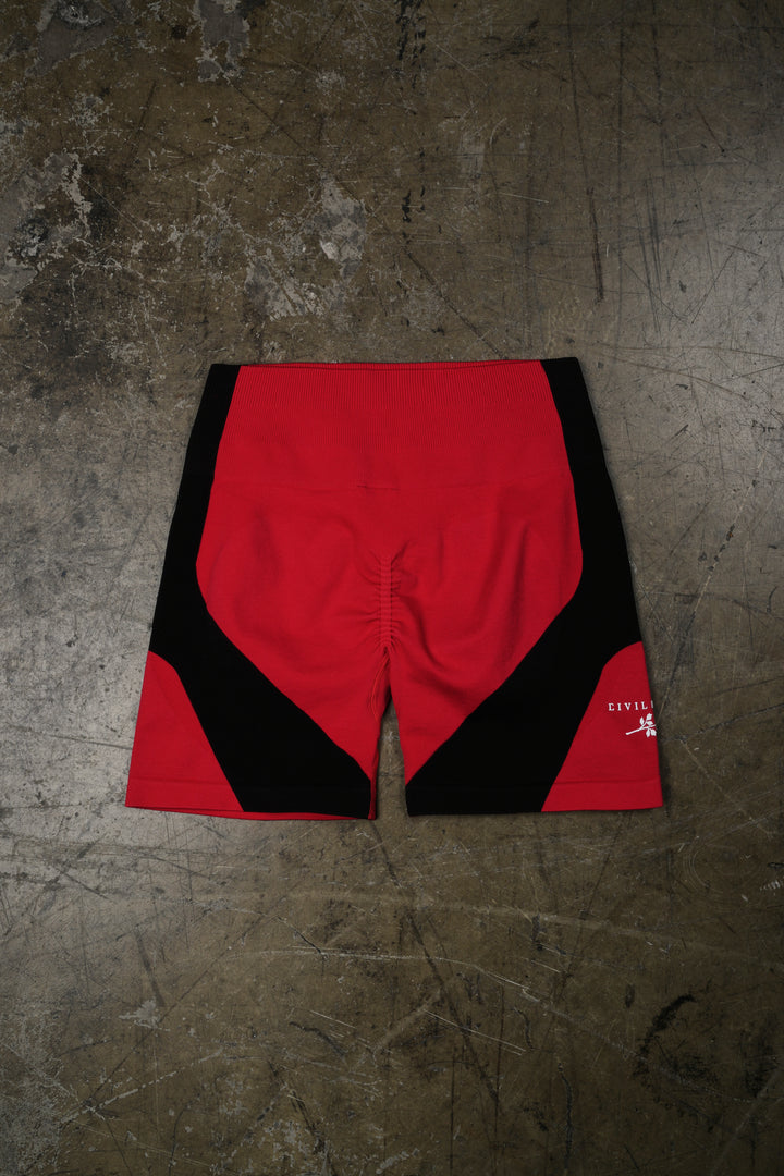 Danger Regime Kelly Seamless Shorts in Equestrian Red