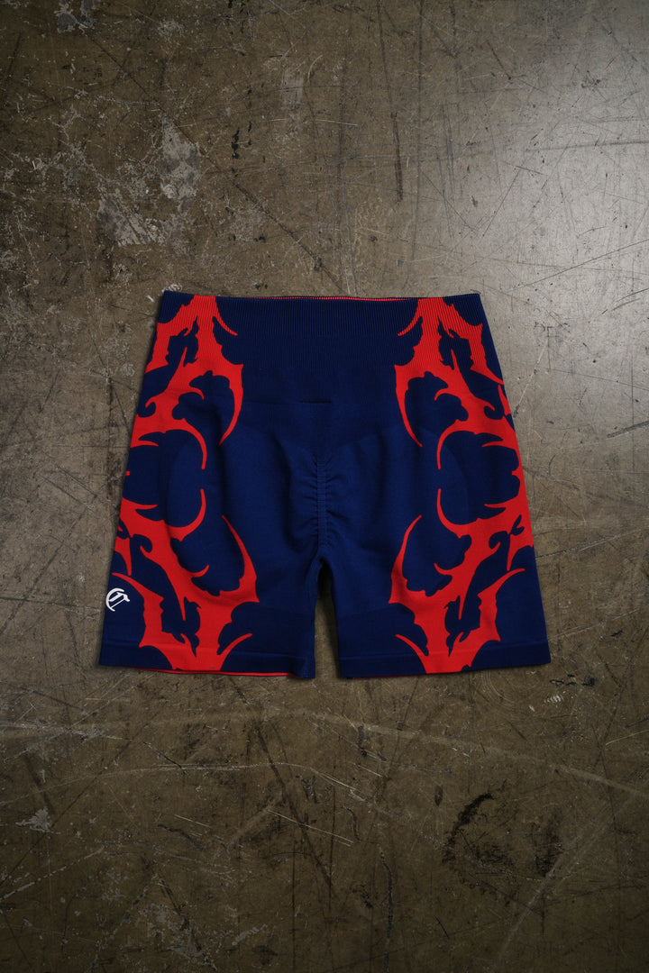 Alpha Aura Kelly Seamless Shorts in Blue