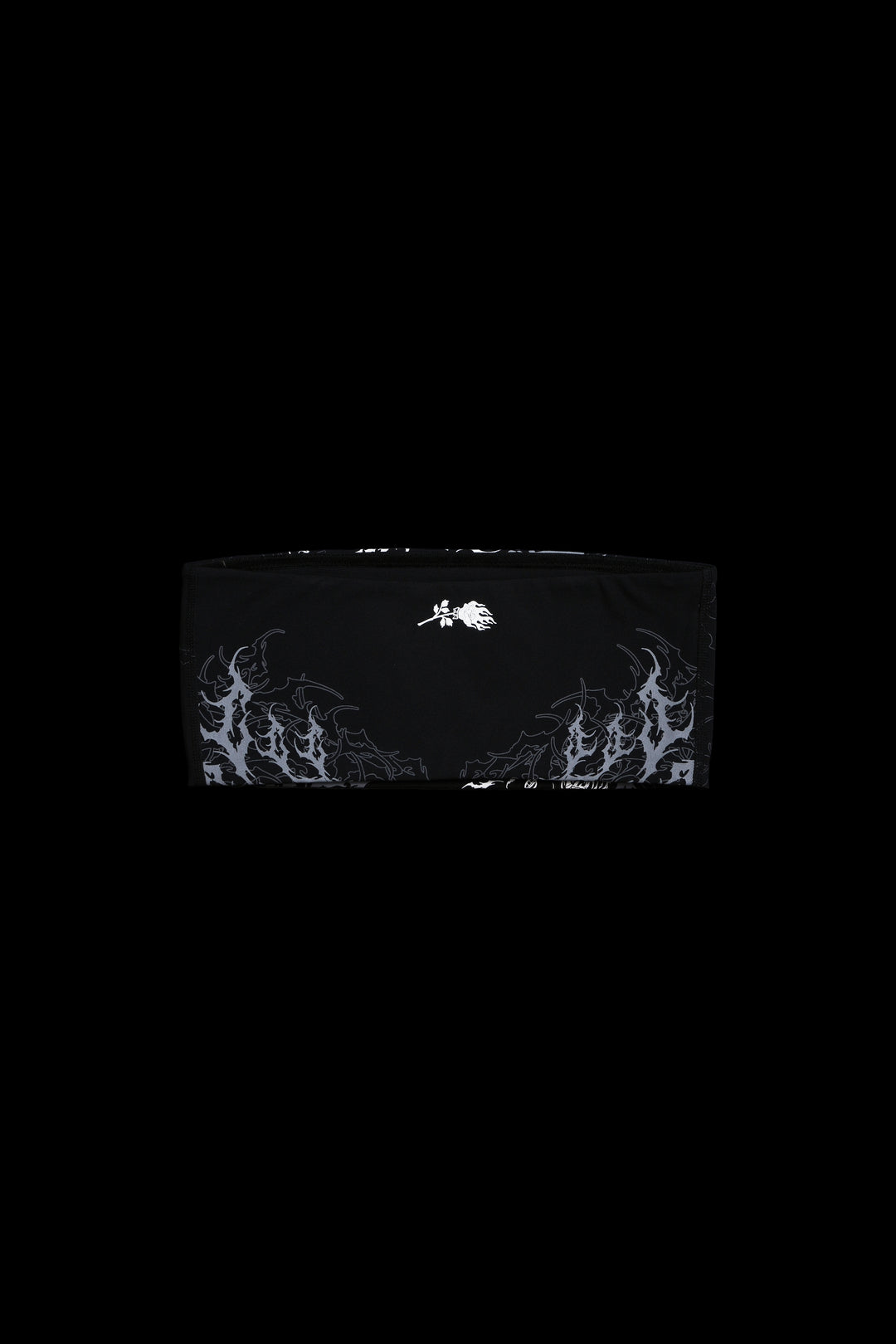 Poison Petals Bandeau Top in Black