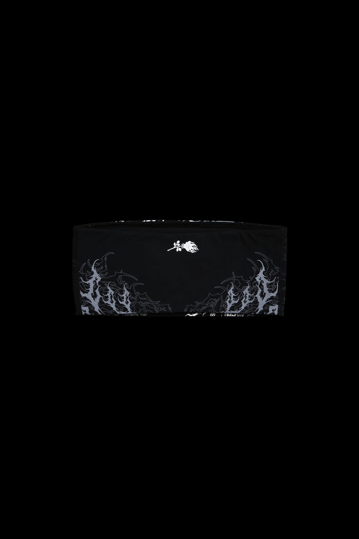 Poison Petals Bandeau Top in Black