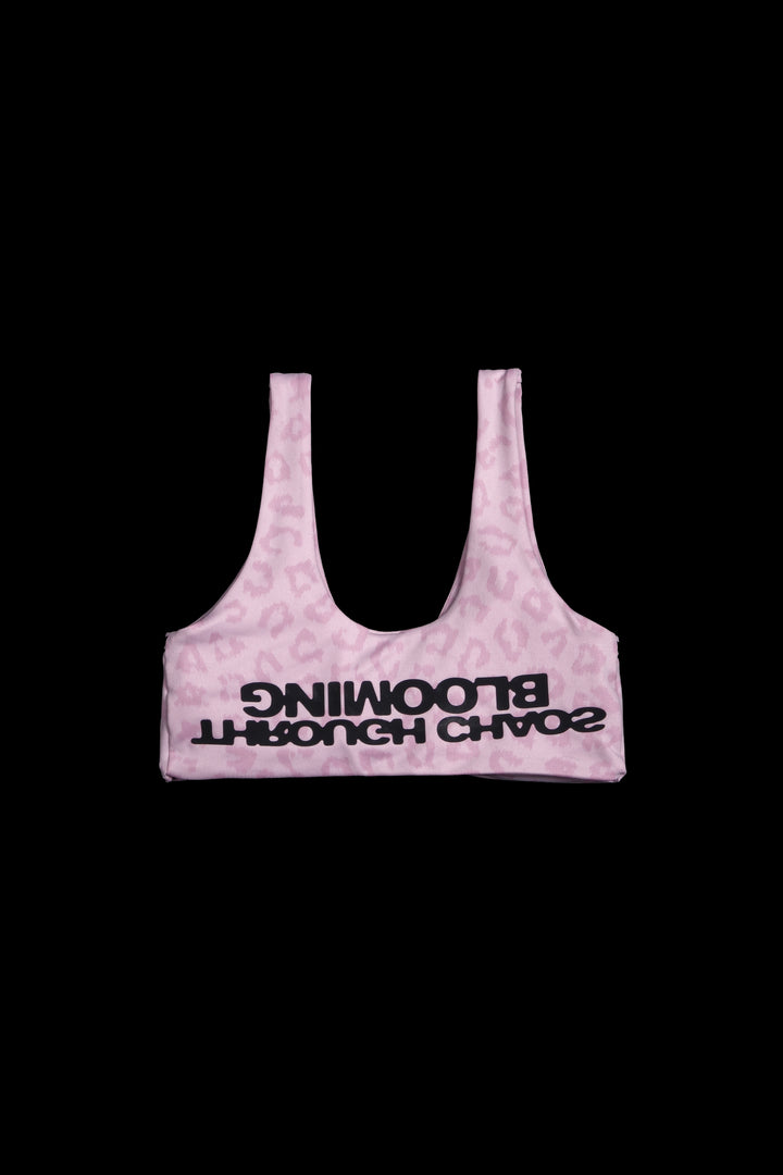 Baby Pink Twist Bra in Baby Pink Cheetah