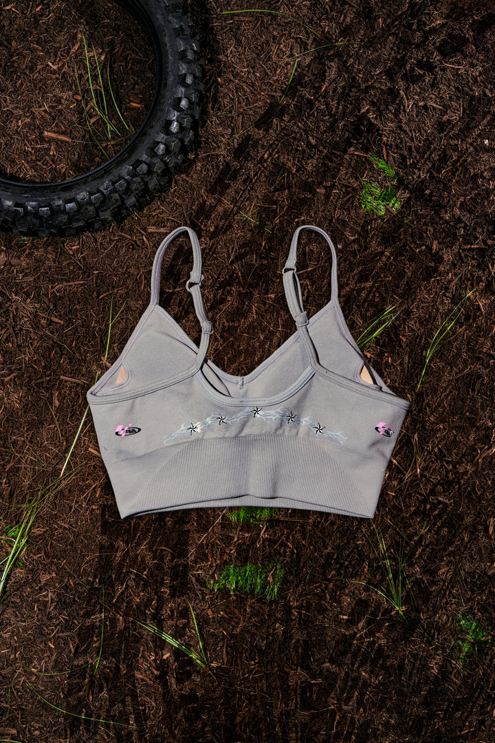 Distorted Candy Kelly Seamless Bra in Heather Gray