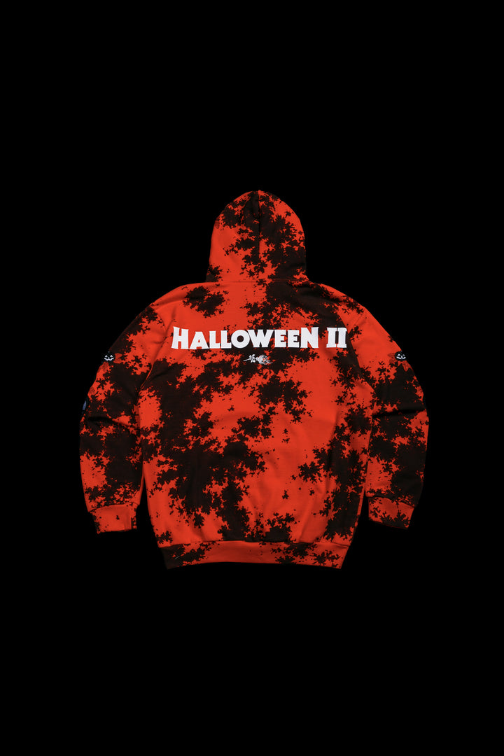 Pure Evil Indie Rose Hoodie in Orange Lava Wash