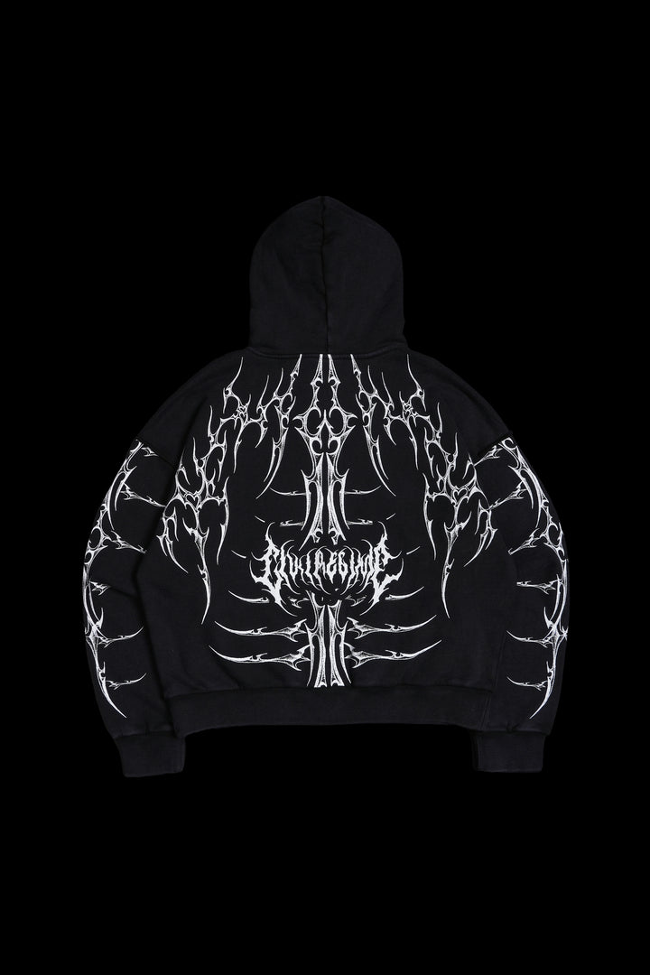 Core Brigade Civil Zip Up Hoodie in Black