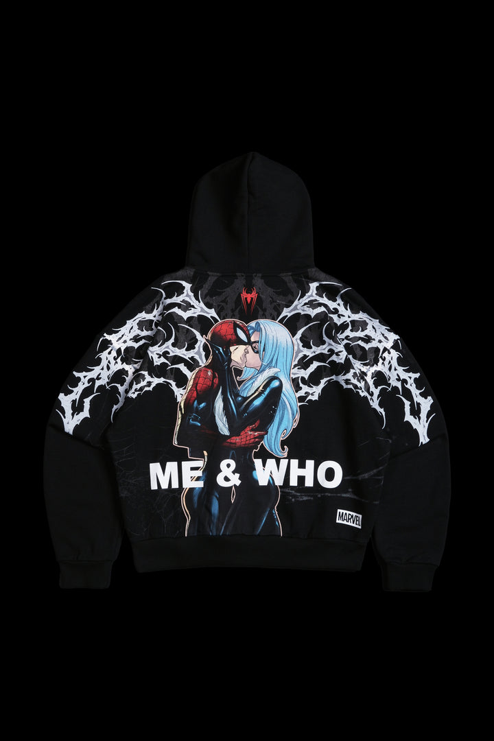 Spiderman And Me Civil Zip Up Hoodie in Black