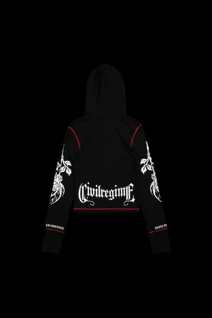 Angel Couture Pookie Zip Up Hoodie in Black