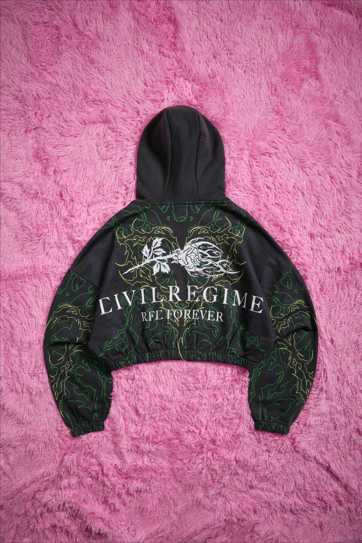 Better Than You Ultra Cropped Zip Hoodie in Vintage Ashes