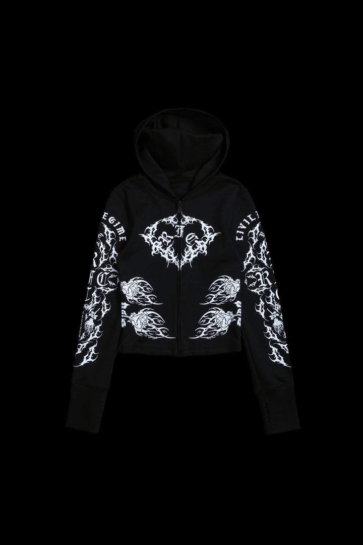 Twilight Pookie Zip Up Hoodie in Black
