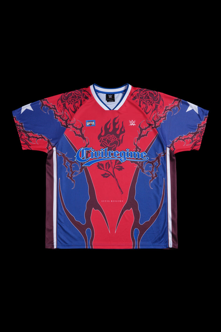 Steph Soccer Jersey in Equestrian Red