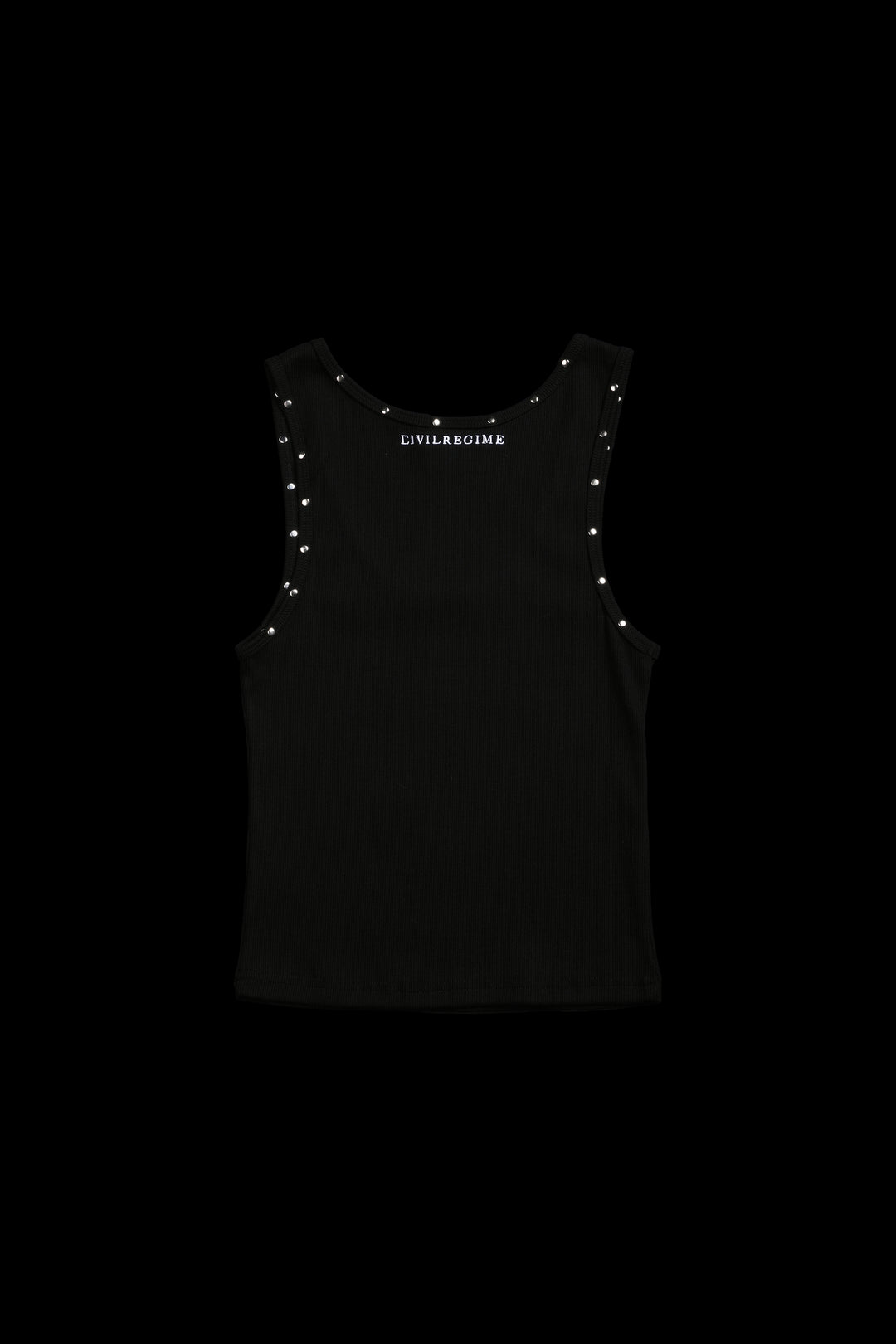 Vengeful Cropped Ribbed Tank in Black