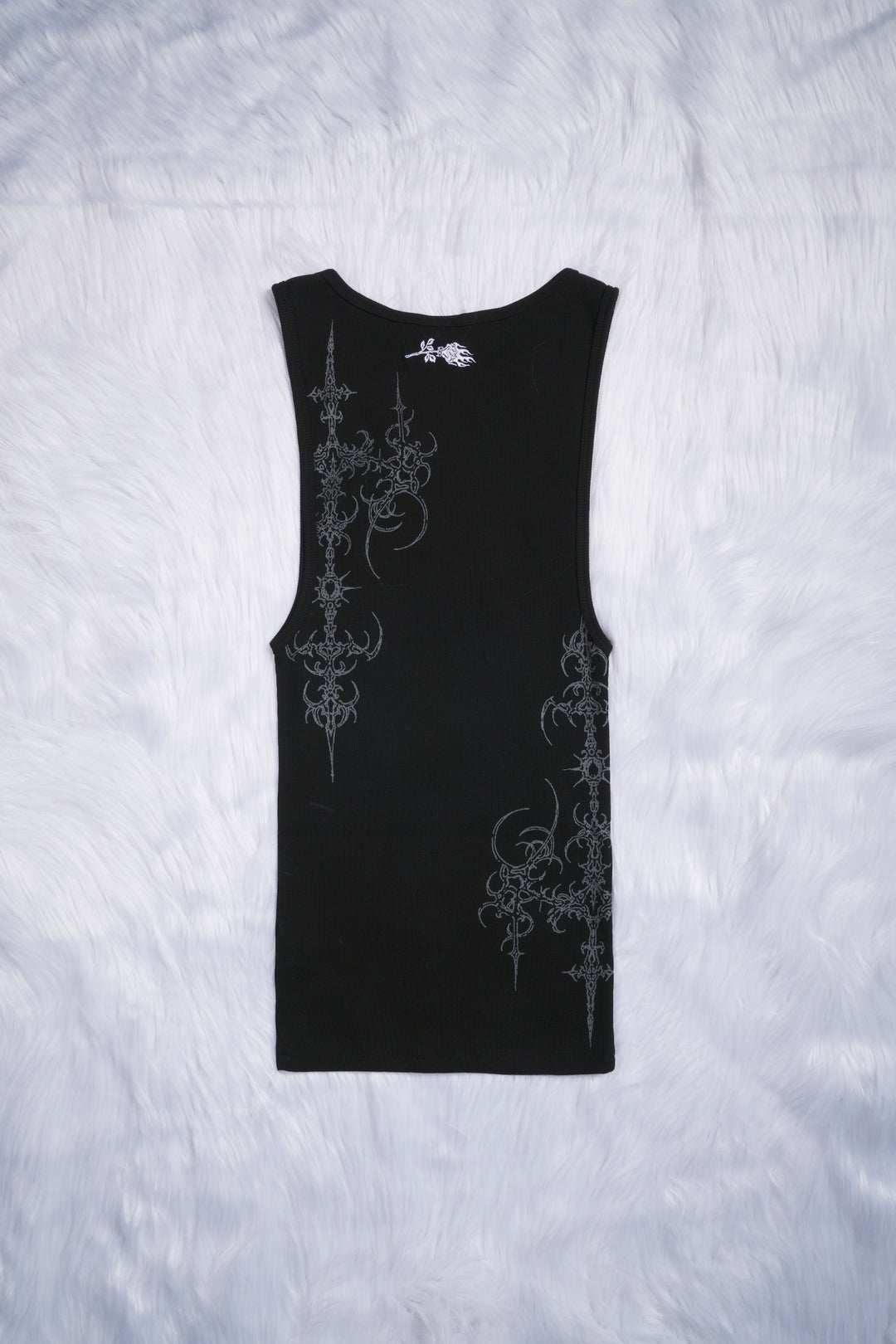 Cyber Bloom Tank Top in Black