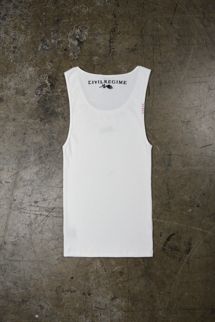 Civil Dispute Tank Top in White