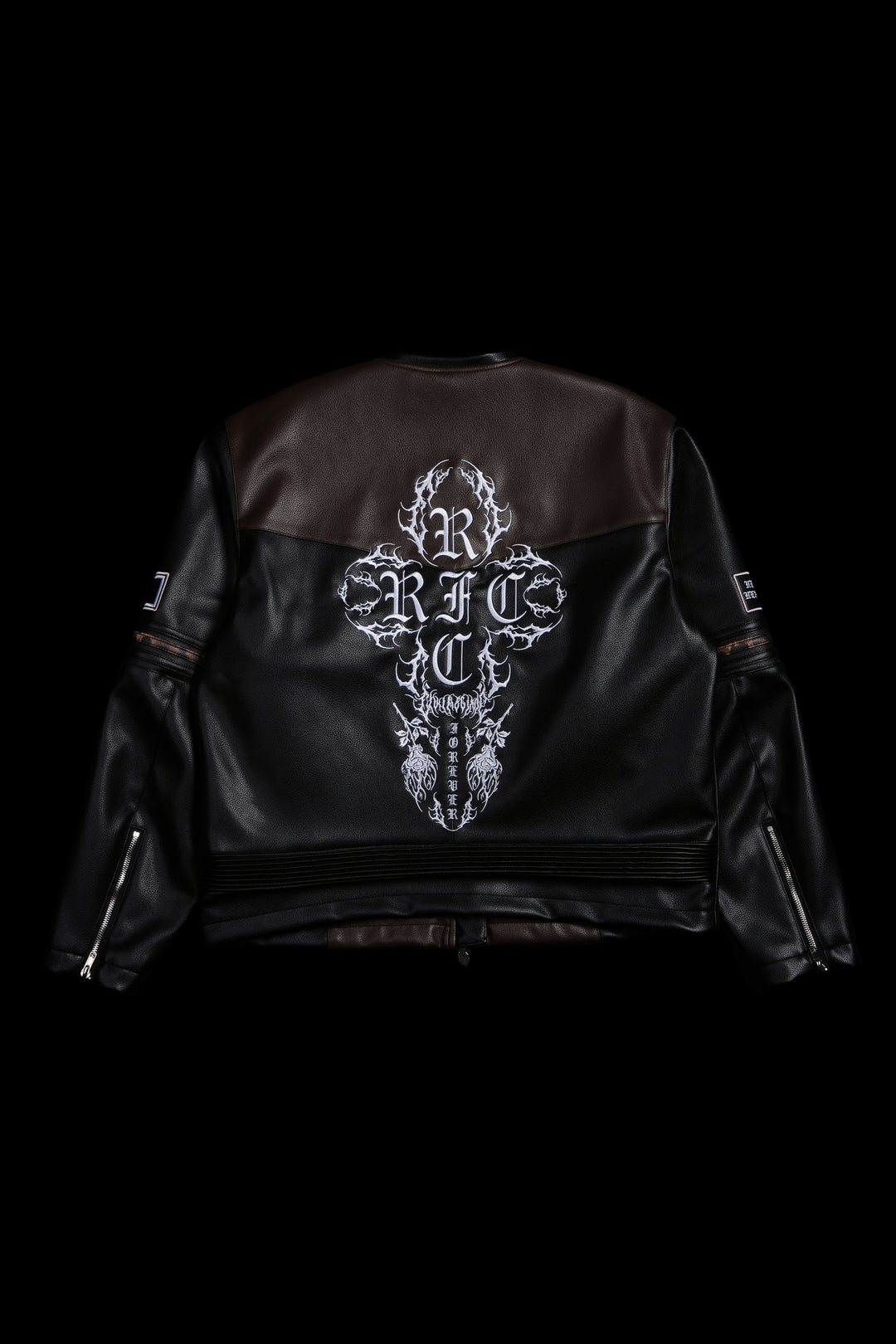 Rider's Rebellion Leather Jacket in Black/Brown