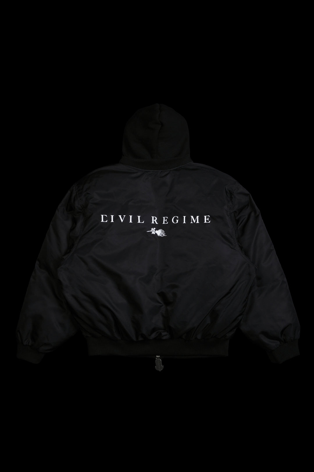 Haze Concrete Bomber Jacket in Black/Black