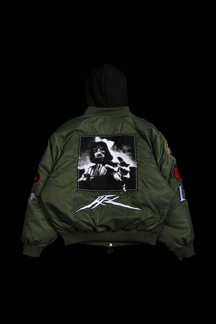 Phantom Concrete Bomber Jacket in Green
