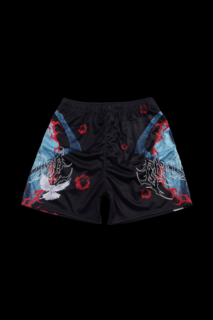 Reaper Of Chaos Mesh Shorts in Black