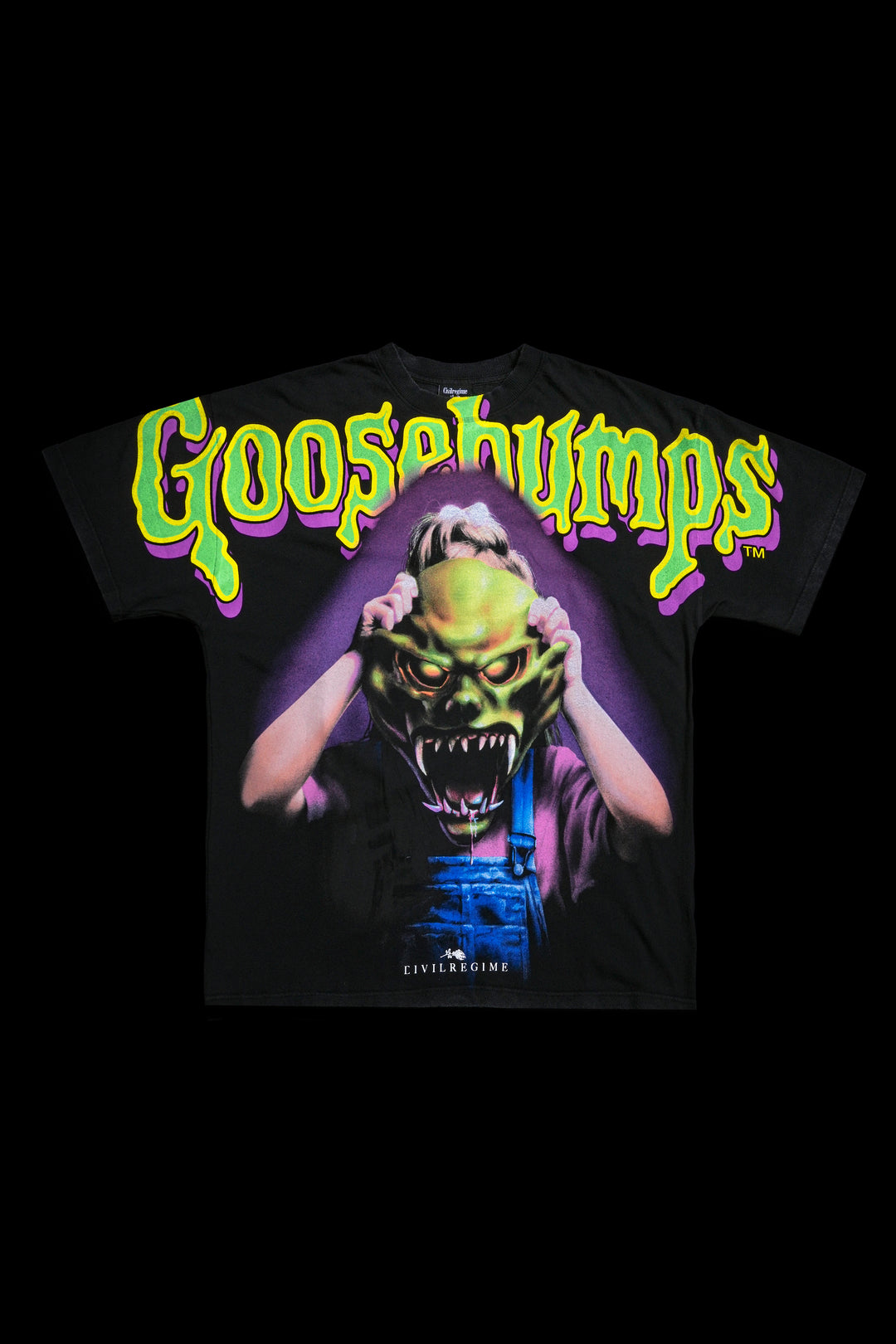 Haunted Mask American Classic Oversized Tee in Vintage Black