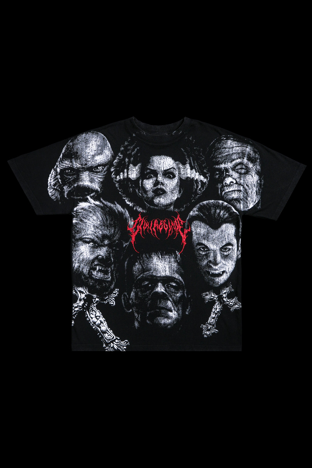 Monsters Of The Universe American Classic Oversized Tee in Vintage Black