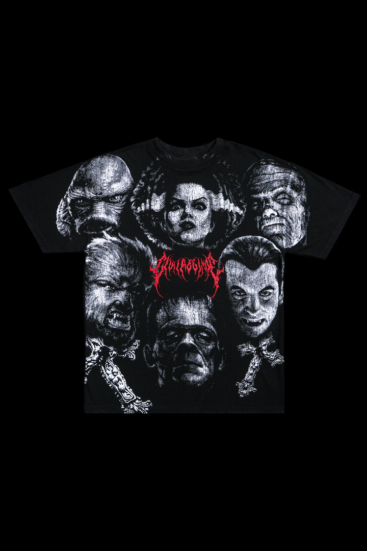 Monsters Of The Universe American Classic Oversized Tee in Vintage Black